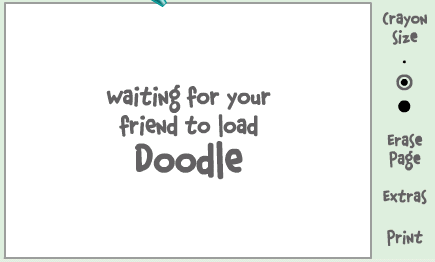 Waiting for your friend to load Doodle. Means that the user is offline.